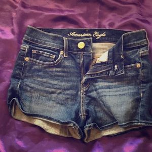 Dark blue jean shorts from American eagle